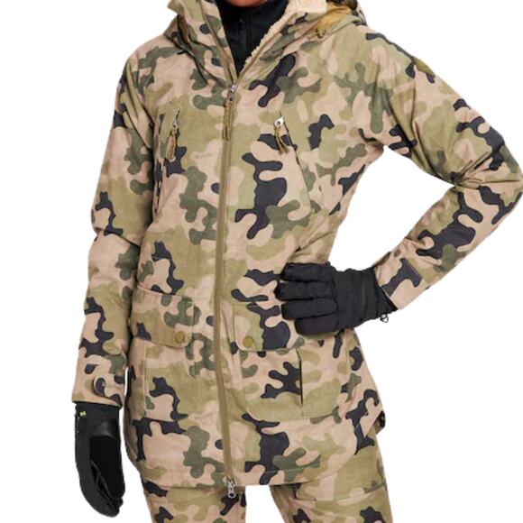 Burton Women’s Prowess Snowboard Jacket Camo XXL - Picture 2 of 7